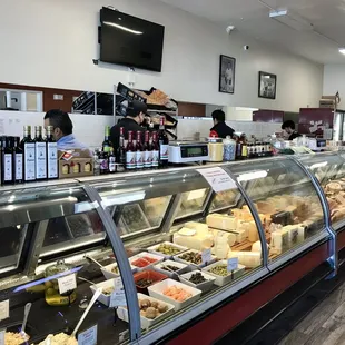 a variety of foods on display