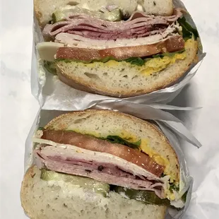 two sandwiches