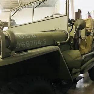 World War 2 era Jeep on display.