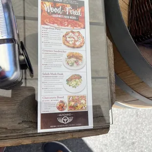 pizza menu
