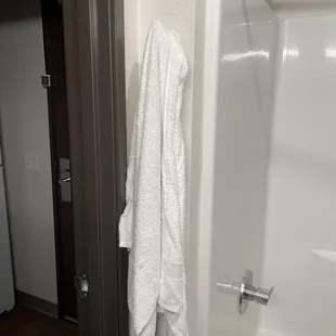 Single towel for two guests- I had to ask my lady to take this off her wet hair so I could photograph it.