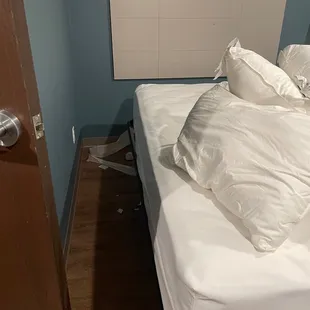 Toilet paper on the floor