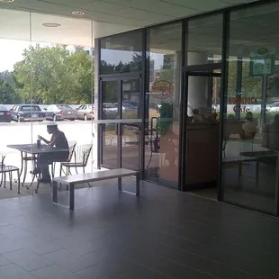 outside