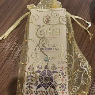 We took home a 3 pack of Zachi Ecuadorian chocolates. (Inca Nut, Andean Blueberry and an 81% cacao.)