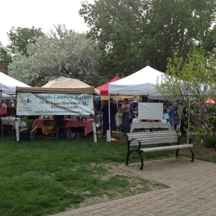 Vendors inside the square