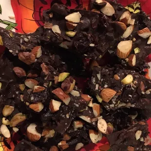 Nutty Chocolate Bark with Cardamom and Coffee
