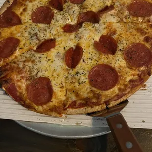 My son's pizza was devoured