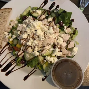 My yummy Greek salad + chicken