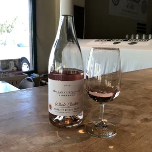 Tasting some Willamette Valley whole cluster Rose of Pinot Noir. Nice wine!