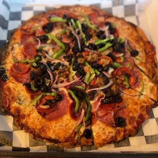a pizza in a box