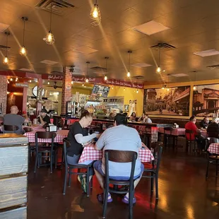 people sitting at tables