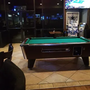 Pool table/entrance