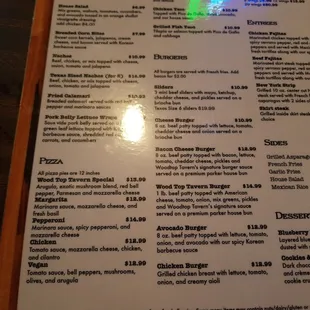 Food menu