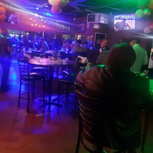 The tabletops and dance floor