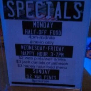 WAB specials