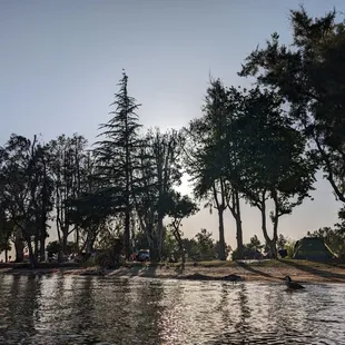 View of campsite from the water