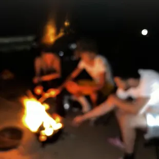 Nighttime camping