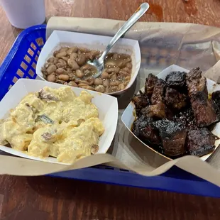 Burnt ends...good but not great. Potato salad is amazing!