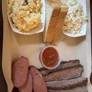 Brisket and sausage