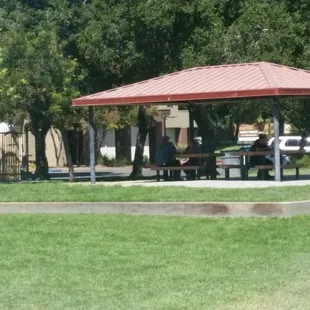 Shaded picnic area