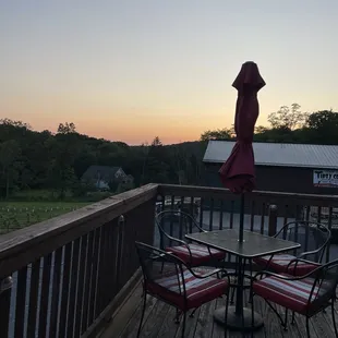 Sunset from the deck.