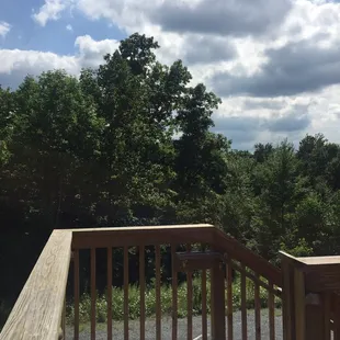 Looking over the back patio