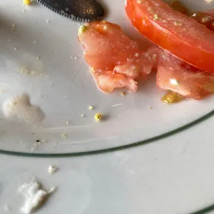 Hair in the tomato.