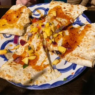 Crab and mango quesadilla