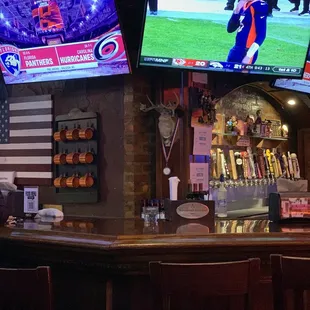 a football game on tvs