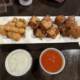 Cheese curd flight