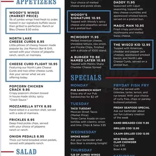 Menu as of 7/28/2021