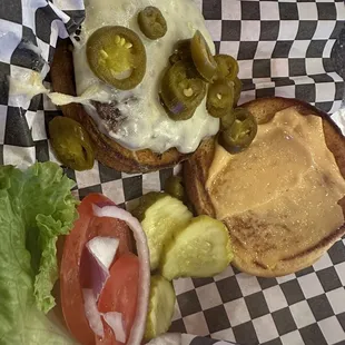 Jalapeño burger.. yum