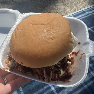 Pulled pork sandwich