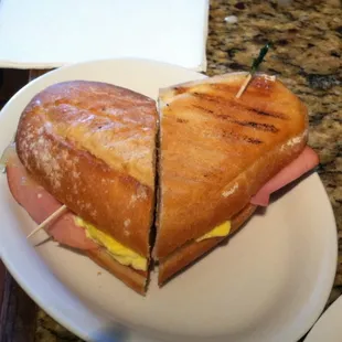 We ordered a sandwich and mentioned that we were newlyweds, and so we got this love sandwich. Really nice owner!