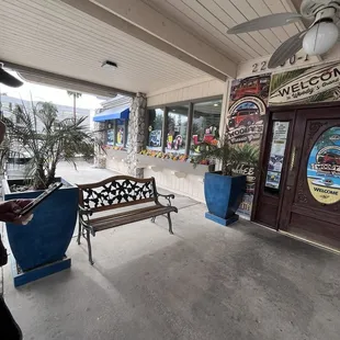 Outdoor lobby entrance