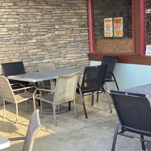 Patio outside that is dog friendly