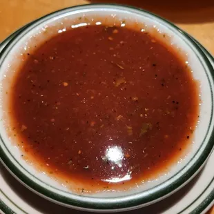 Side of salsa - helps the Mexican breakfast dishes
