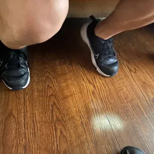 a person's legs and shoes