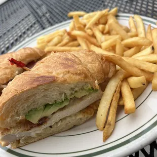Chicken avocado sandwich, sub for a croissant it was bomb!