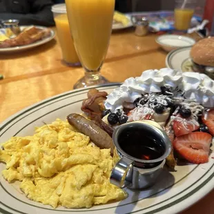Paradise French toast combo and orange juice