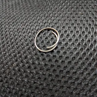 Key chain ring that was inside the taco salad.