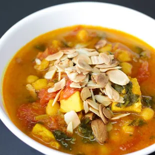 Moroccan Almond Chicken Soup