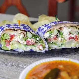 Chopped Greek Salad Wrap