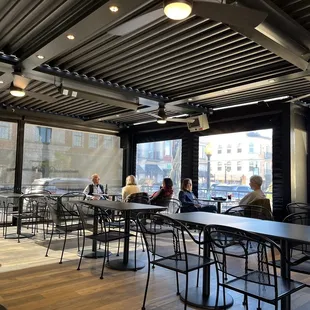 people sitting at tables