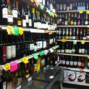 a wide selection of wines