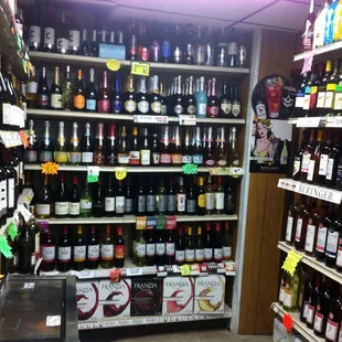 a wide selection of wines