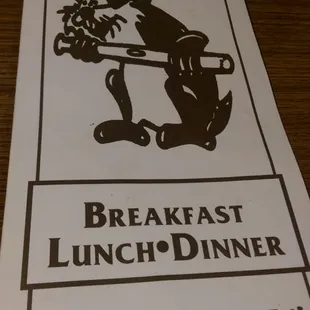 The menu