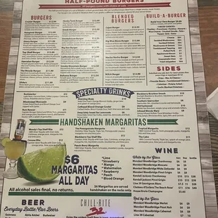 Menu as of 5/26/23