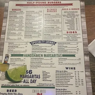 Menu as of 5/26/23