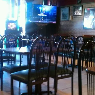 Woody's dining area.